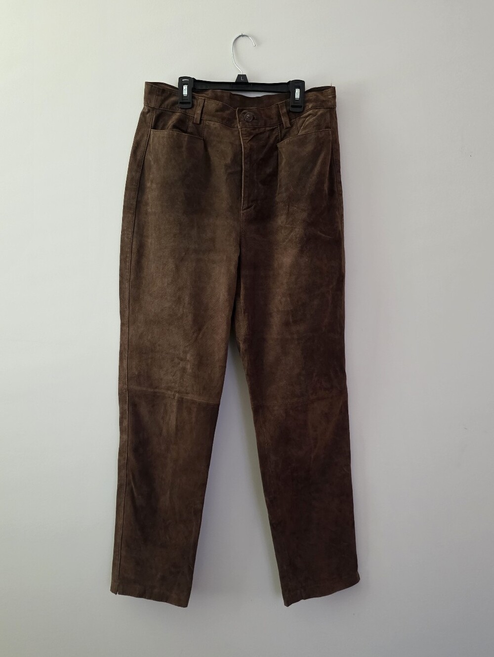 Vintage Suede Leather Staight Leg Pants 90s Western Chic Womns 12 Sonoma Jean Co